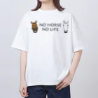 SHOP HAPPY HORSES（馬グッズ）のスピプーロゴ Oversized T-Shirt