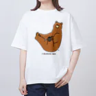 サトウノリコ*のV字バランスするクマ(いろ) オーバーサイズTシャツ