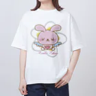 Anela’Eheuの天使のうさぎハピバニちゃん オーバーサイズTシャツ