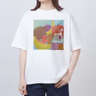 とりやまいろいろグッズのフルーツとパティシエ オーバーサイズTシャツ