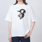 とりみちゃんの野鳥グッズのお店のコゲラ オーバーサイズTシャツ