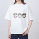 にゃんたまごのかまちょにゃんこ　トリオ オーバーサイズTシャツ