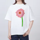 Lily bird（リリーバード）の桃色ガーベラ１輪 Oversized T-Shirt