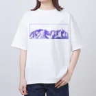 まつのき商店の槍穂高連峰　青ペン Oversized T-Shirt