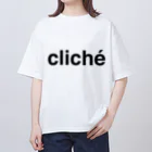 Kitasenju Design Shopのcliche (bk) Oversized T-Shirt