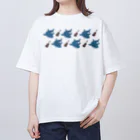 Kotetsu diary(SUZURI店)のサメ×ヴァイオリン Oversized T-Shirt