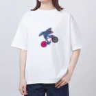 自転車好きの絵描さんの自転車好きのシャチ Oversized T-Shirt