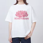 Mrs.Succulentのエケベリアンロゴ（ピンク） オーバーサイズTシャツ