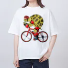 segasworksのカメの自転車乗り Oversized T-Shirt