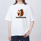 Andiamoのソーセージドッグ オーバーサイズTシャツ