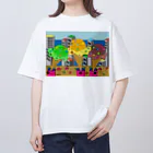 Blupiggの踊るアイスクリームA オーバーサイズTシャツ