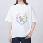 いろはにゃんこ堂の羽ねこさん(虹1) Oversized T-Shirt