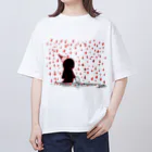遊庵/yuan/ペン画描きたがりの遊庵公式キャラ オーバーサイズTシャツ