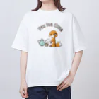 Heaven Monkeyのキツネのティータイム Oversized T-Shirt