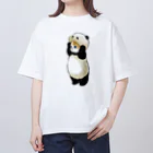 mofusandのねこかぶり（パンダ） Oversized T-Shirt