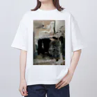 烏帽子 眇眼の夕暮れDROP OUT Oversized T-Shirt