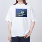 HermannStrasseのモネとツノガエル オーバーサイズTシャツ