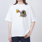 ＋Whimsyのなまけものビール Oversized T-Shirt