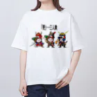 バッファ君  goods【近鉄バファローズ／1976-1996】の【兜】三人衆 オーバーサイズTシャツ