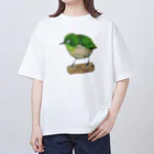 森図鑑の[森図鑑] メジロ オーバーサイズTシャツ