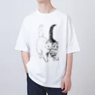 猫竹（nekotake)の仲良し2匹の散歩.nekotake Oversized T-Shirt