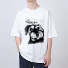 Dragonの店のミニチュアシュナウザーのレオンくん オーバーサイズTシャツ