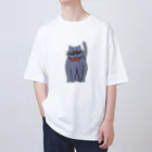 ブリティッシュショートヘアのハロルド公のハロルド公　おすわり　カラー Oversized T-Shirt