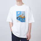 とりやまいろいろグッズのペンギンとアイスクリーム屋さん Oversized T-Shirt