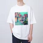 サメとメンダコ[namelessmm2]のミントドーナツ Oversized T-Shirt