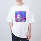 サメとメンダコ[namelessmm2]の宇宙ダイナー Oversized T-Shirt