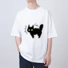 ひげ猫マリオのびっくりした猫 オーバーサイズTシャツ