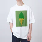 AI作家さむねこの作品集のIce Cat Matcha Oversized T-Shirt