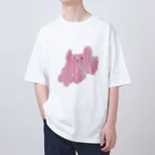 opeeのおみせのたこねこピンク オーバーサイズTシャツ