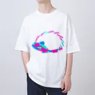 shi-chi Labo graph(詩一）のガラスチェックハリネズミ Oversized T-Shirt