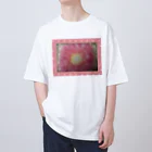 光のパステルアート　Hisaの光のパステルアート　花 オーバーサイズTシャツ