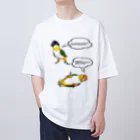 white-cockatooのシロハラインコ放置 Oversized T-Shirt