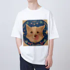 夏休みの犬のまめちゃん オーバーサイズTシャツ