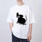 🍤のみくりやねこ(くろ) オーバーサイズTシャツ