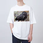 パート主婦しずかのオリジナルイラストグッズのカラスのハッピー Oversized T-Shirt