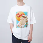 あかの文鳥Tシャツ（HOT SUMMER） オーバーサイズTシャツ