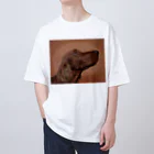 【CPPAS】Custom Pet Portrait Art Studioのアイリッシュセッタードッグ - レンガブロック背景 Oversized T-Shirt