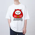 mkumakumaのだるまにゃんこ１ Oversized T-Shirt