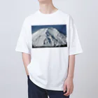 下田村の冠雪した富士山_003 Oversized T-Shirt