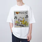 KIYOKA88WONDERLANDのピアノねこちゃん piano kitty オーバーサイズTシャツ