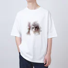 ARTY COATYのお店の猫　デッサン風イラスト Oversized T-Shirt