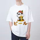 kawaiitopsの Cute Panda Drinking Beer Octoberfest オーバーサイズTシャツ