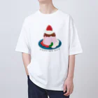 イラスト MONYAAT の毎月25日はプリンの日のプリン　イチゴプリン Oversized T-Shirt