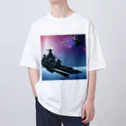 星空愛好会「ドリームペガサス」の宇宙戦艦ネオパークス Oversized T-Shirt