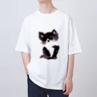 tomorebiの墨猫その2 オーバーサイズTシャツ