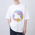 前田悠花｜イラストレーターの★虹色ユニコーン★ オーバーサイズTシャツ